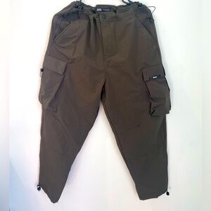 Zara Man Green Cargo Pants Size MEDIUM